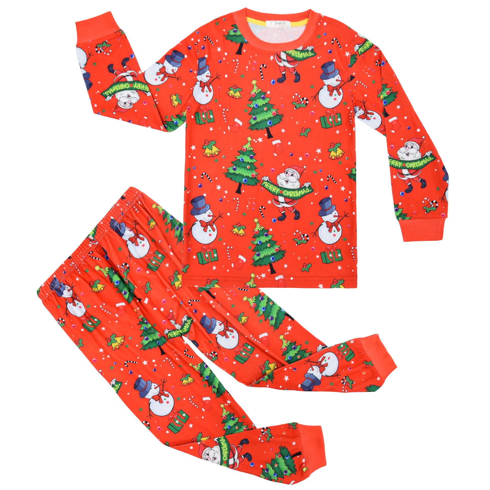 

Christmas Set, Children S Loungewear, Pajamas, Long-Sleeved Set, Two-Piece Set 6041. 100