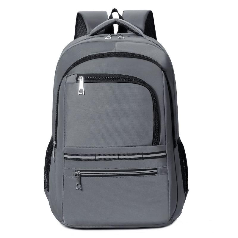 Herrenrucksack Mode Computertasche Laderucksack Große Kapazität Einfach Schwarz Schultasche, Mittelschüler