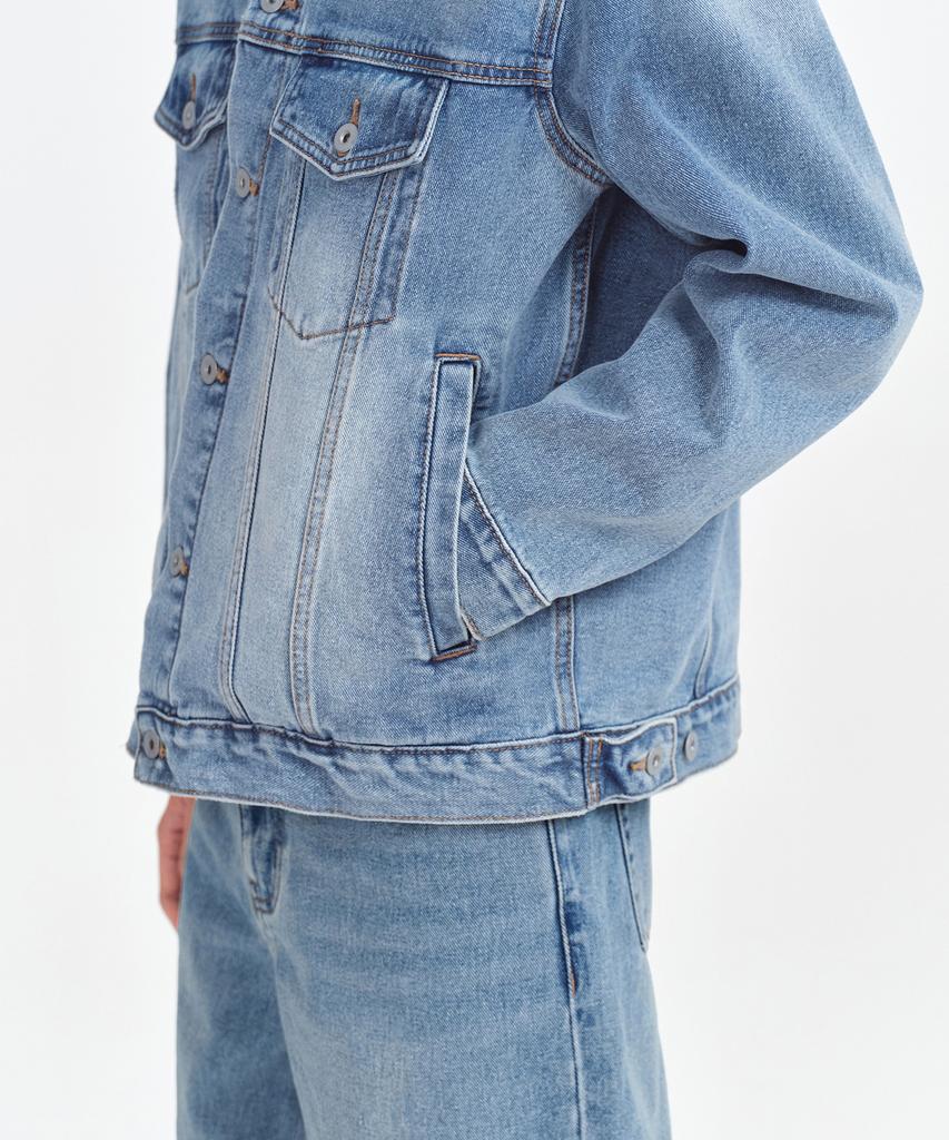 Musinsa Standard Relaxed Denim Trucker Jacket [Light Indigo]