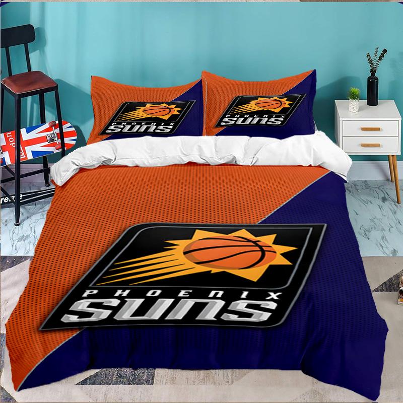 Phoenix Basketball Team 3pcs Bedding Set,Including 1pc Duvet Cover And 2pcs Pillowcases Perfect Gift for Christmas,Ideal for Bedroom, Dormitory