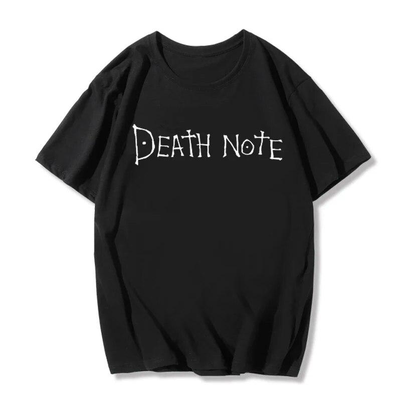 Harajuku Anime Death Note Printed T Shirt Men Women Oversized Trendy T-shirts Anime Fan T-shirt Harajuku Manga Summer Tops