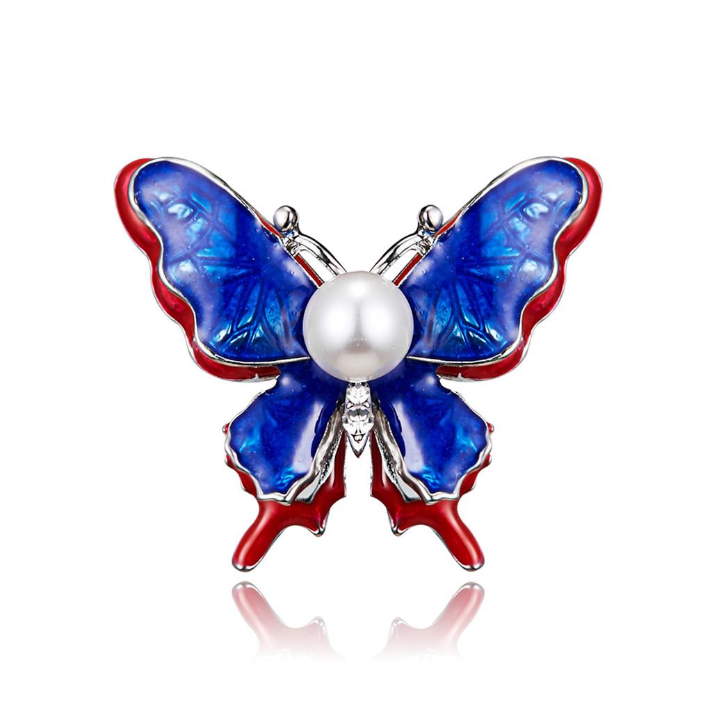 Vintage Butterfly Crystal Brooch Pin With Waterdrop Design For Women And Men
