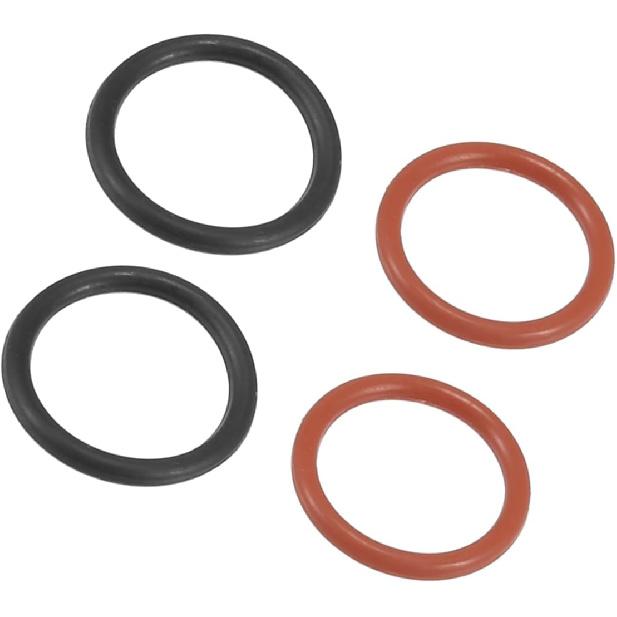 Motoforti Power Steering Pump O-Ring Inlet Outlet Seals Connector Gasket Fit for Honda Accord - Pack of 4 Black Red Long-lasting