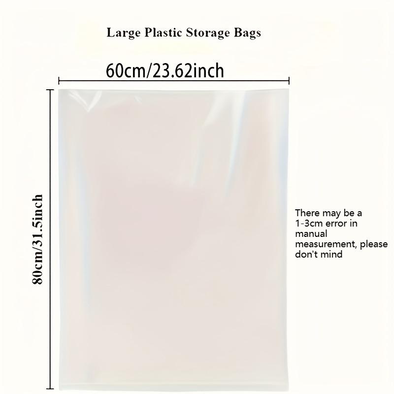 

50 шт. Большие прозрачные пакеты для хранения, водонепроницаемый пылезащитный органайзер для одежды, одеял, постельного белья, герметичный пакет для шкафа в общежитии