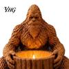 Thoughtful Housewarming Gift Giant Forest Creature Statue Candle Holder, Sitting Tree Stump Tealight Candlestick, Creative Conversation Starter