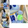 Cute Blue Stitch Basketball And Football Design Plush Backpack For Girls