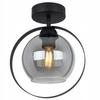 MODERN CEILING LAMP GLASS RING GRAPHITE