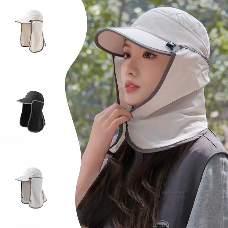 Summer Outdoor Sun Protection Hat Men's Fishing Hat UV Protection Neck Protection Sun Protection Bike Hiking Mountaineering Sun Hat Thin