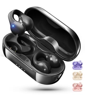 King Lucky Ear Cuff Wireless Earbuds with Bluetooth 5.3 Compatible  Open-Ear Design  No Ear Blockage  IPX4 Waterproof  Built-in Microphone  Fast