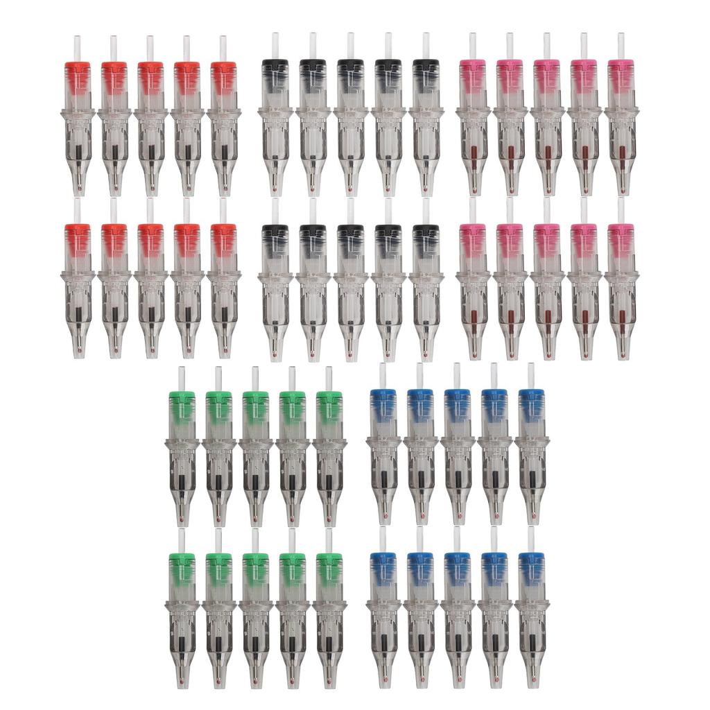 Sada tetovací tužky Hliníková slitina Tetovací tyčinková tužka a 50 kuličkových náplní s cvičnou kůží