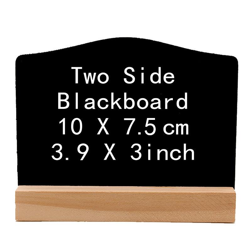 1pc Wooden Double-sided Small Chalkboard Ornaments Home Decoration Hotel Bar Writing Board Double-sided Chalkboard Message Board