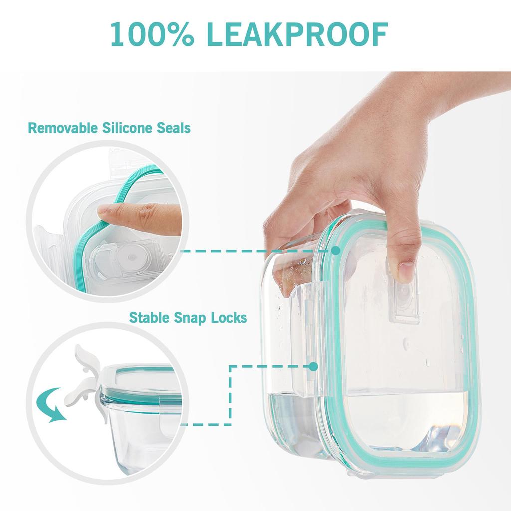 Borosilicate Glass Food Storage & Microwave Safe Bento Box Set