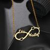 Atoztide 2022 New Stainless Steel Personalized Custom Couple Name Necklace Choker Chain Infinity Summer Pendant Nameplate Gift