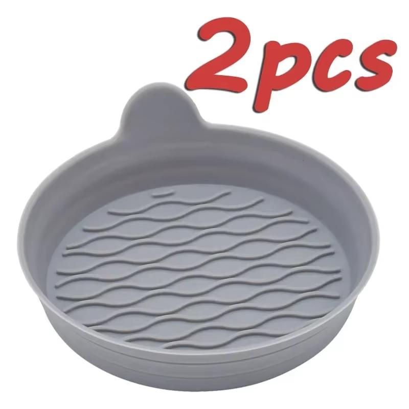 2pcs Automotive Anti Slip Silicone Coasters, Waterproof and Leak Proof, Universal Interior Accessories for Automobiles