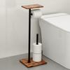 Floor Toilet Paper Holder Bathroom Tissue Rack Multifunctional Tissue Holders Wood Elegant Napkin Racks Bathrooms Accessories