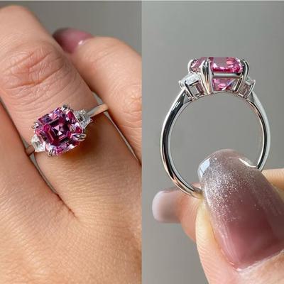 Anello Gioiello di Lusso Ins Celebrità di Internet, Gioielli da Donna in Rame e Diamante Diamante Rosa