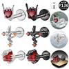 Titanium F136 Alloy Zircon Inlaid Flat Bottom Ear & Lip Stud with Inner Thread Piercing.