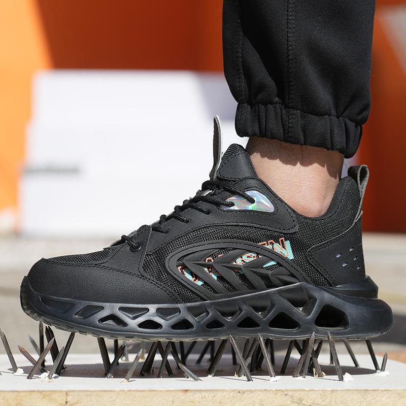 Breathable Steel Toe Work Shoes Lightweight Anti-Puncture Safety Sneakers for Men  Protective Footwear Indestructible Anti-slip