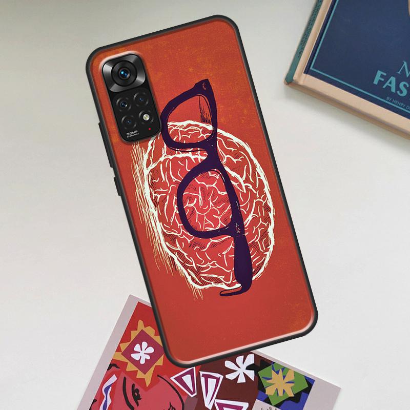 Brain Art Case For Xiaomi Redmi Note 13 14 Pro 12 11 10 15 Pro Plus Redmi 15C 14C 13C 10C 12C 15 Cover