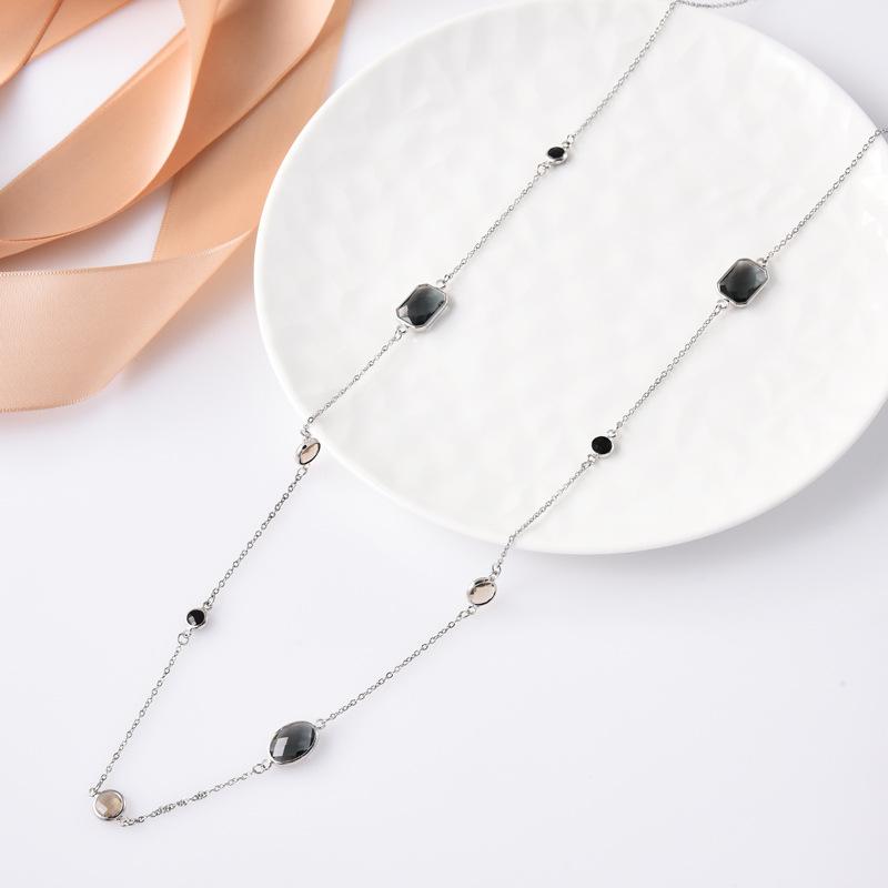 

Fashionable Inspired Ins Pendant Necklace Made From Durable Titanium Steel And Detailing Gemstone