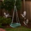 Bird Supplies Adjustable Bird Feeding Tray Plastic with Chain Hanging Bird Bath Bird Water Bowl Bird Food Dispenser Garden
