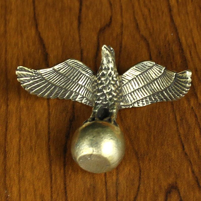 Handmade Brass Eagle Ornaments Accessories Vintage Pure Copper Bird Desk Decor Accessories Animal Home Decoration Mini Figurines