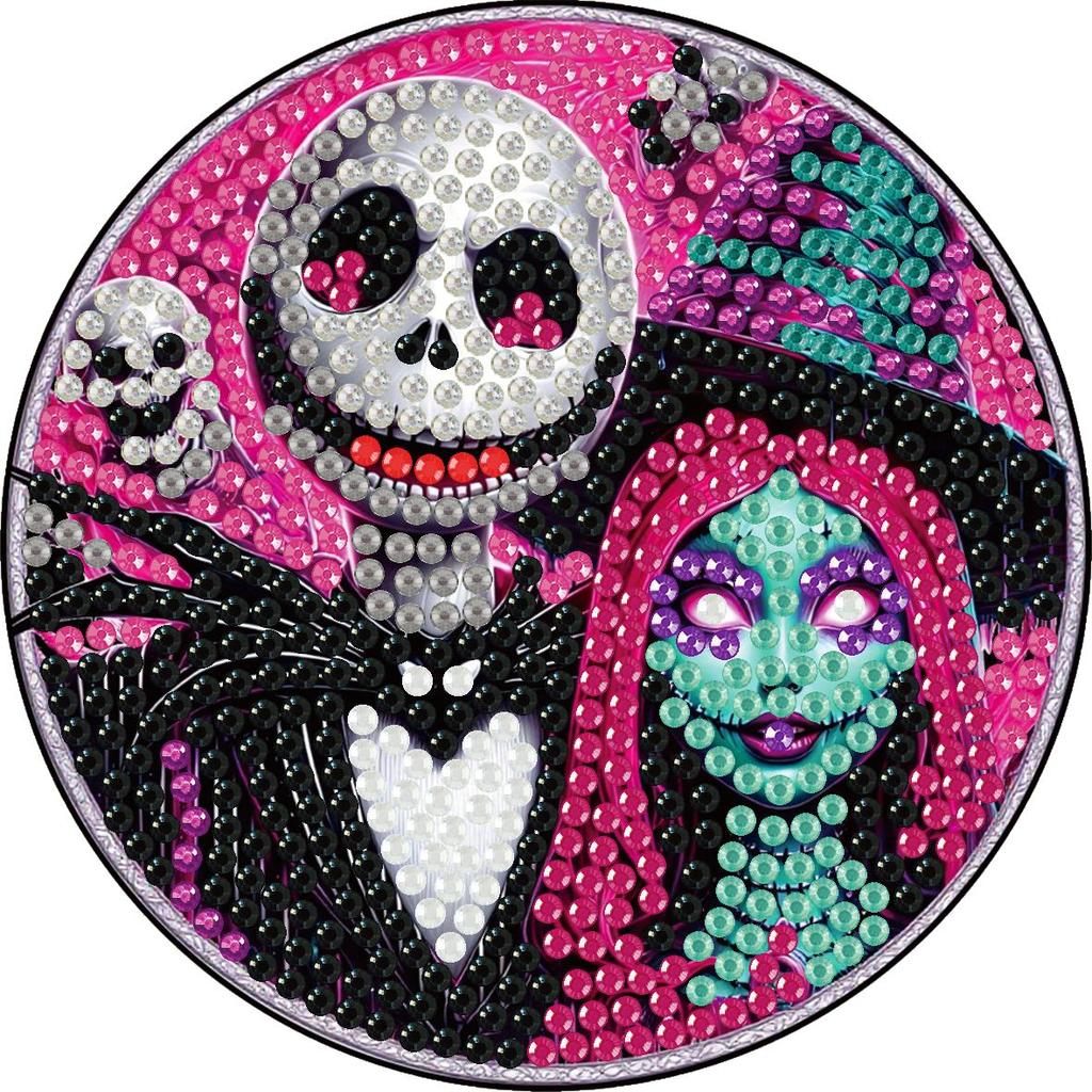 8 Pieces/set Disneys The Nightmare Before Christmas Series Diamond Painted Coasters DIY Diamond Art Coasters 5D Full Diamond Diamond Coasters