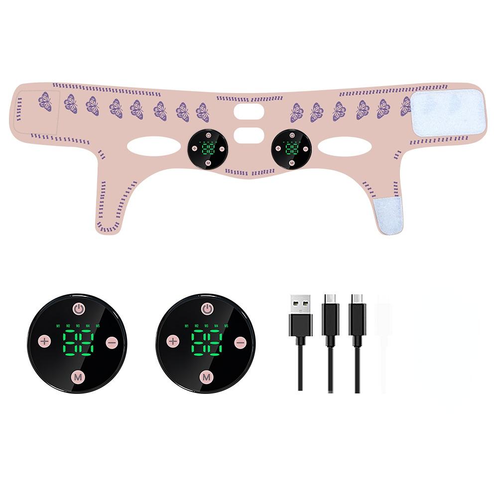 EMS Head Massage Face Relaxation USB Charging Facial Slimming Strap Face Lifting Reduce Double Chin Cheek Lift Up Face Thin Mask