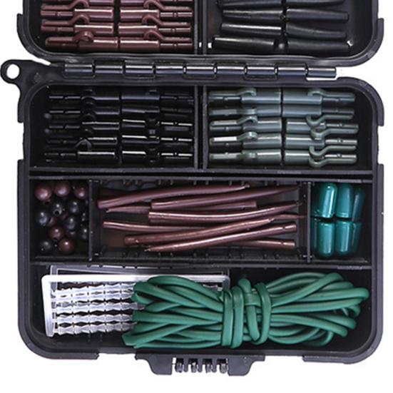 Fishing Hooks Accessories Set with Storage Box High Durability Rust Resistant Compact Portable Fishing Rig Kit