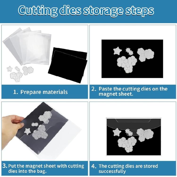 30 Pcs Die Storage Bag Magnetic Plate Cutting Dies Stencil Organizers Magnetic Sheets for Craft
