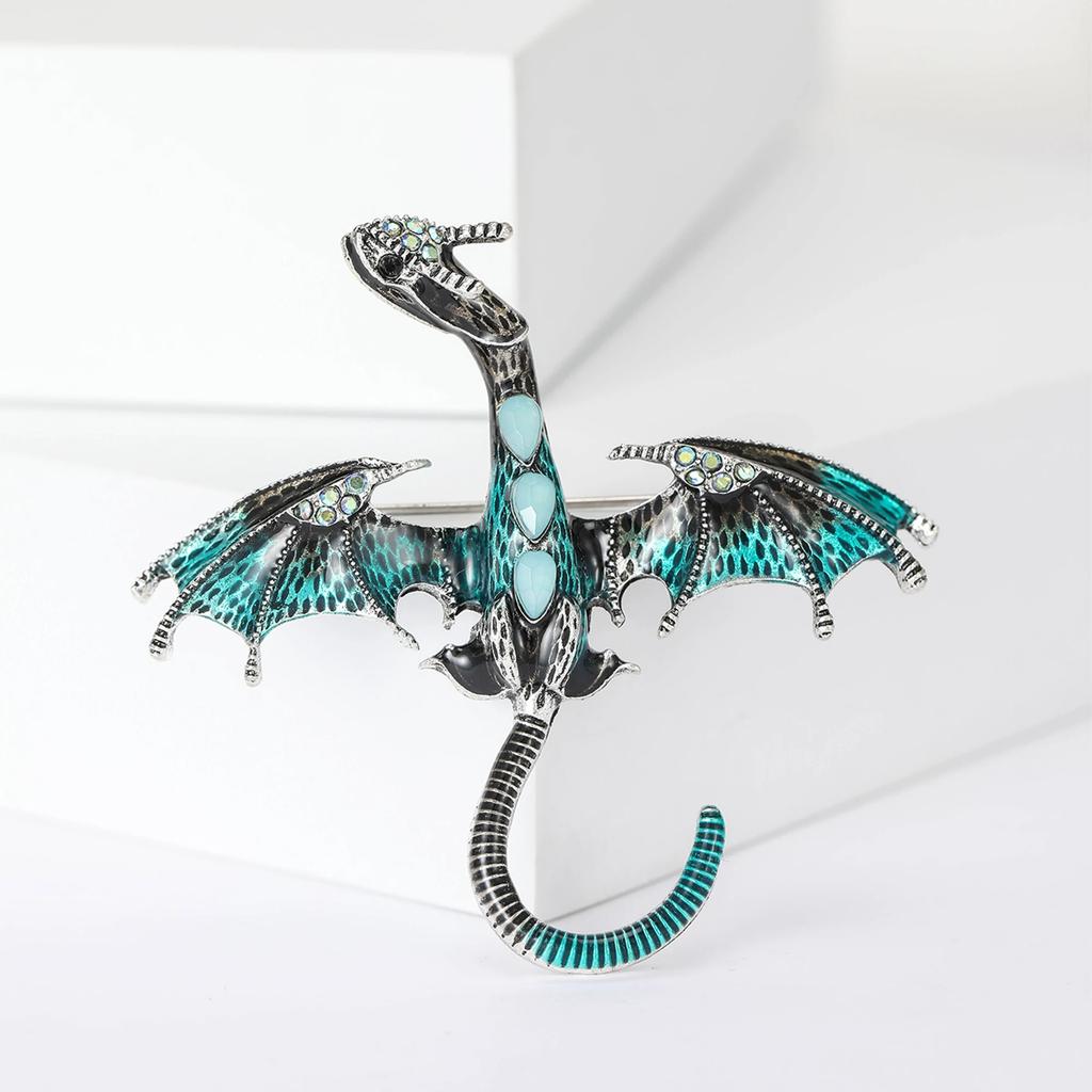 Vintage Enamel Small Flying Dragon Brooches For Men Dragons Pins 6-color Available Office Party Friend Gifts Accessories