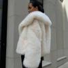 Fake Fur Coat for Women Large Lapel Faux Fur Jacket for Women Fluffy Casual Fox Fur Coat for Women