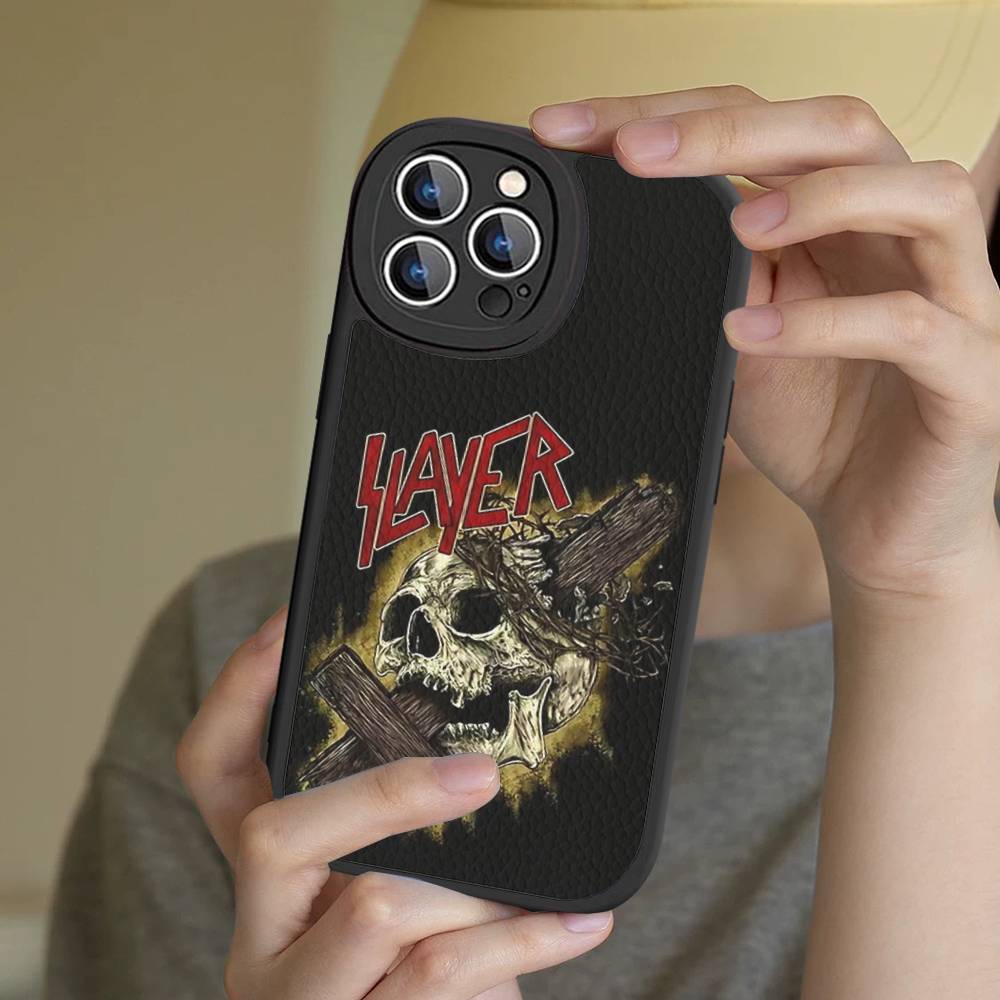 

S-Slayers Band Leather Phone Case For Iphone 16 15 14 Plus 13 12 11 Pro Max Case iphone X