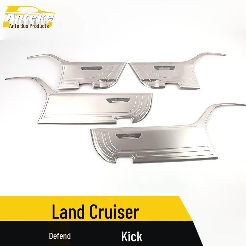 Land Cruiser Stainless Steel Anti-Kick Sequin Armrest Box Decorative Stickers