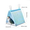 Bird Nest House Bed Bird Bed for Cage with Metal Undercover Hanging Hammock Shed Hideaway Huts for Macaws Parrots