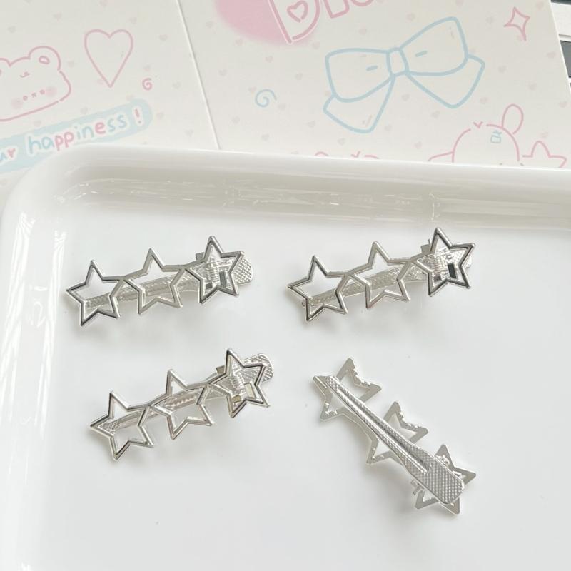 Cute Star Barrettes Clip Hairpin Y2K Girls Ornaments Headdress Hair Accessories Harajuku Barrettes Clip Bangs Hairpin
