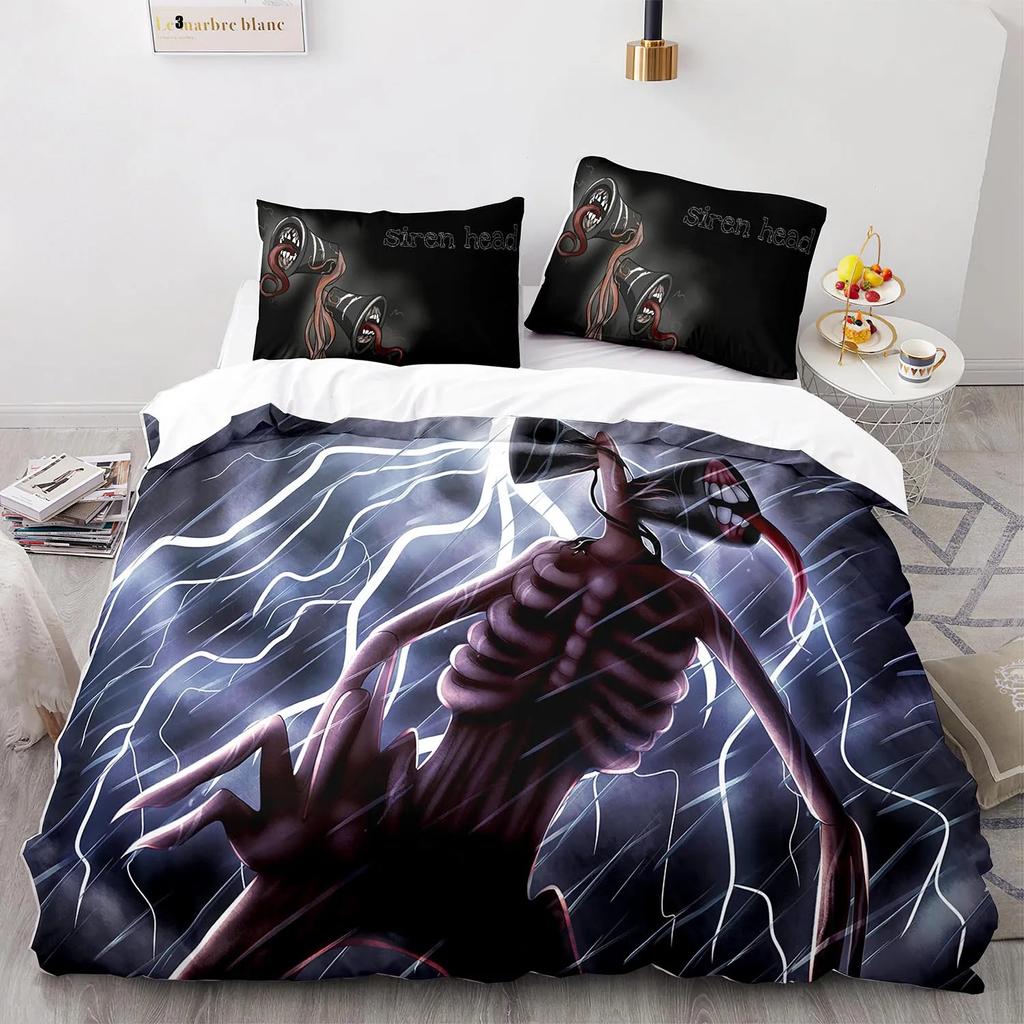 Povlečení na hlavu Siréna Single Twin Full Queen King Size Siréna Head Bed Set Sady přikrývek pro děti do ložnice pro děti 3D tisk 001