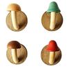 AEE4-4Piece Non-Perforated Solid Wood Hook Kitchen Bathroom Cloakroom Door Hook Wooden