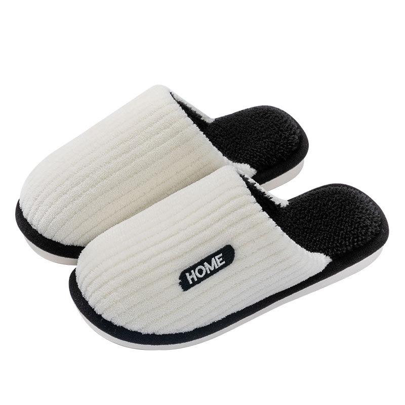 Damen Winter 2023 Flauschige Rutschfeste Baumwoll-Hausschuhe