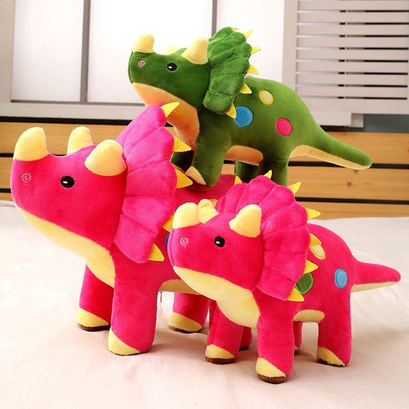 Toy Dinosaur Plush Triceratops Animal Pillow Kids Boys Collection Birthday Gift