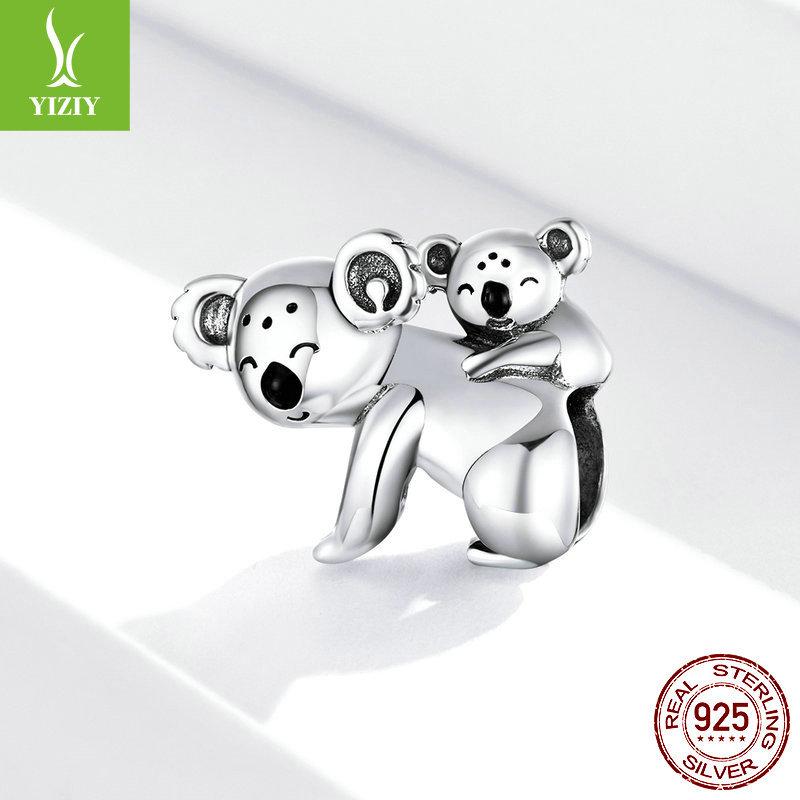 Koala S925 Sterling Silver Bracelet Beaded, With Love Animal Diy Oil Dripping Jewelry Accessories Bsc260