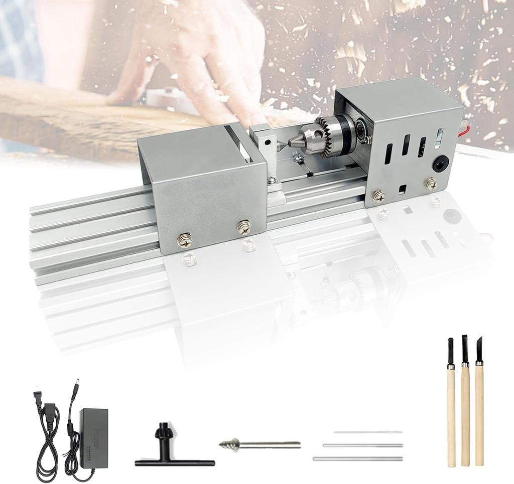 kilogorge Mini Woodworking Mini Metal Engraving Mini Small High DIY Craft Perfect for Miniature and Small Japanese Instruction Manual Kit Lathe,