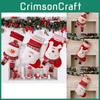 Festlicher Weihnachtsstrumpf mit 3D Santa Rentier Schneemann Plüschdesign für Feiertagsdekoration