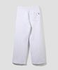 AGOD (Fleece-Lined) Single-Pleat Wide Sweatpants [White Melange]