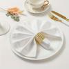 10pcs Elegant Rhinestone Napkin Buckle, Golden Shiny Napkin Ring, for Dining Table Decoration