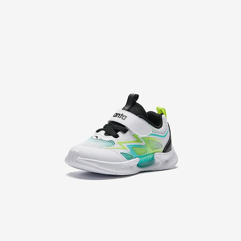 Anta Kids Wind Chaser 7.0 Trendy Fashion Comfortable Versatile Lightweight Velcro Non-Slip Kickback Breathable Low-Top Walking Shoes 312520003