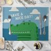 Cute Animal Childish Pattern Placemat Kitchen Decor Linen Dining Table Mats Coaster Pad Bowl Coffee Cup Tablecloth