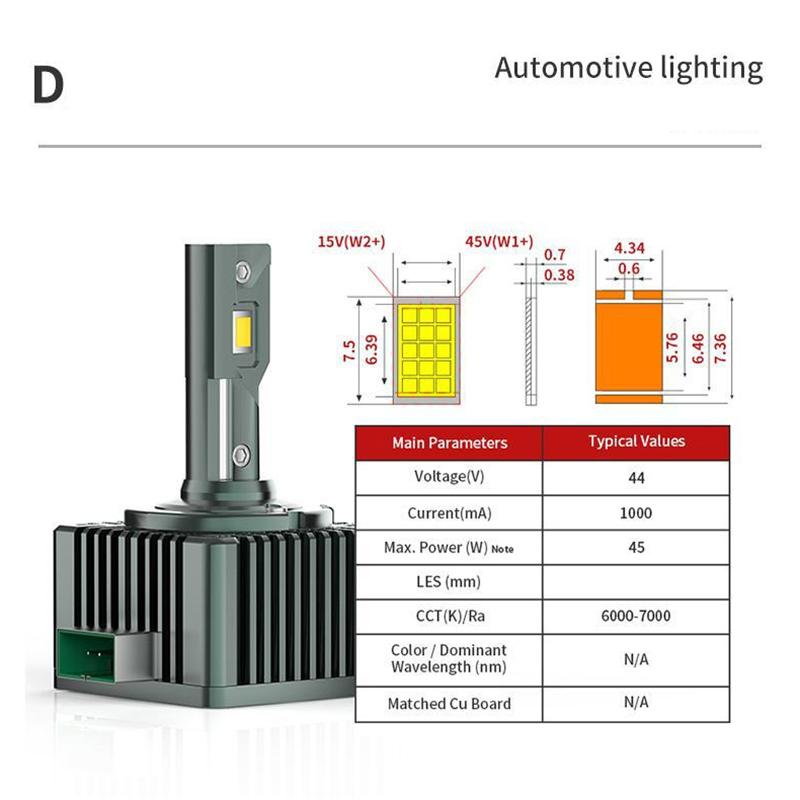 12000Lm D3S D1S Car Led Headlights Bulbs D2S D4S D8S Vehicles Head Light Auto Lamp 6000K Headlamp Diy Replacement
