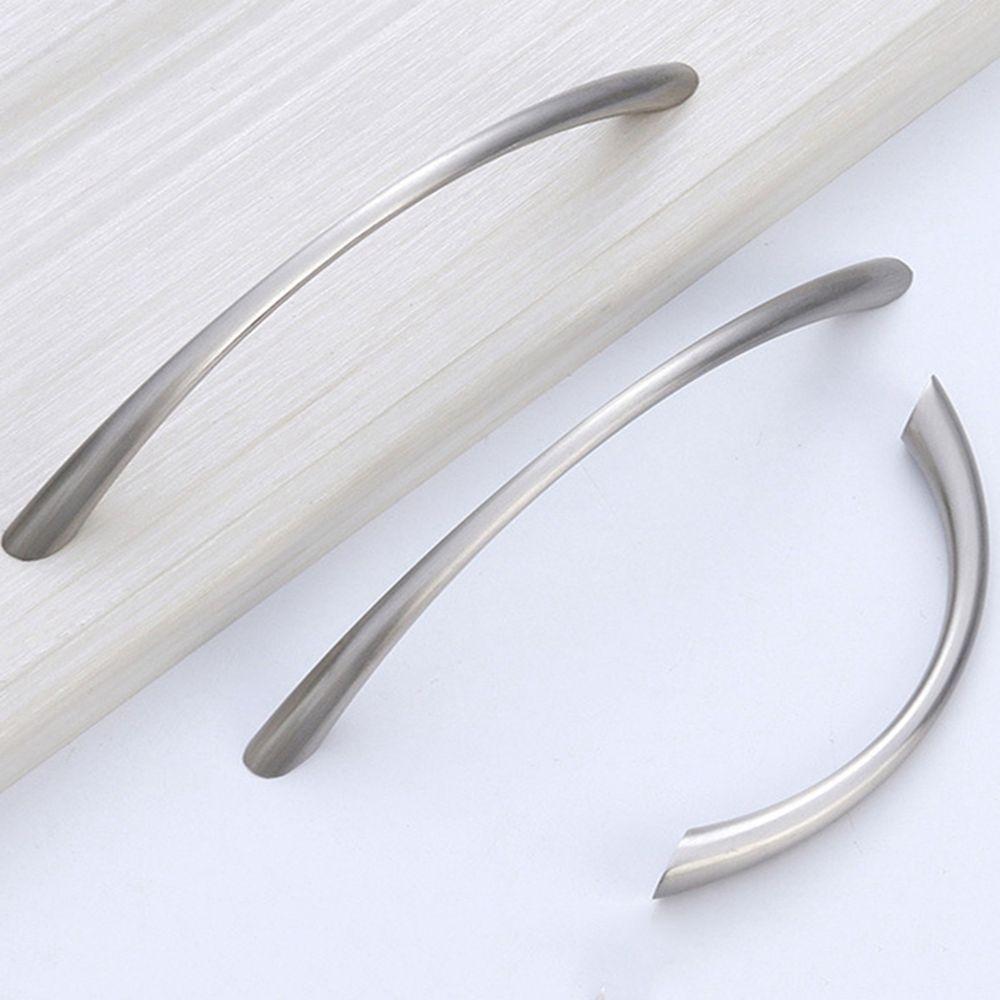 Electroplating Art Arc Shape Solid Doorknob Bedroom Furniture Drawer Handles Cabinet Door Handle