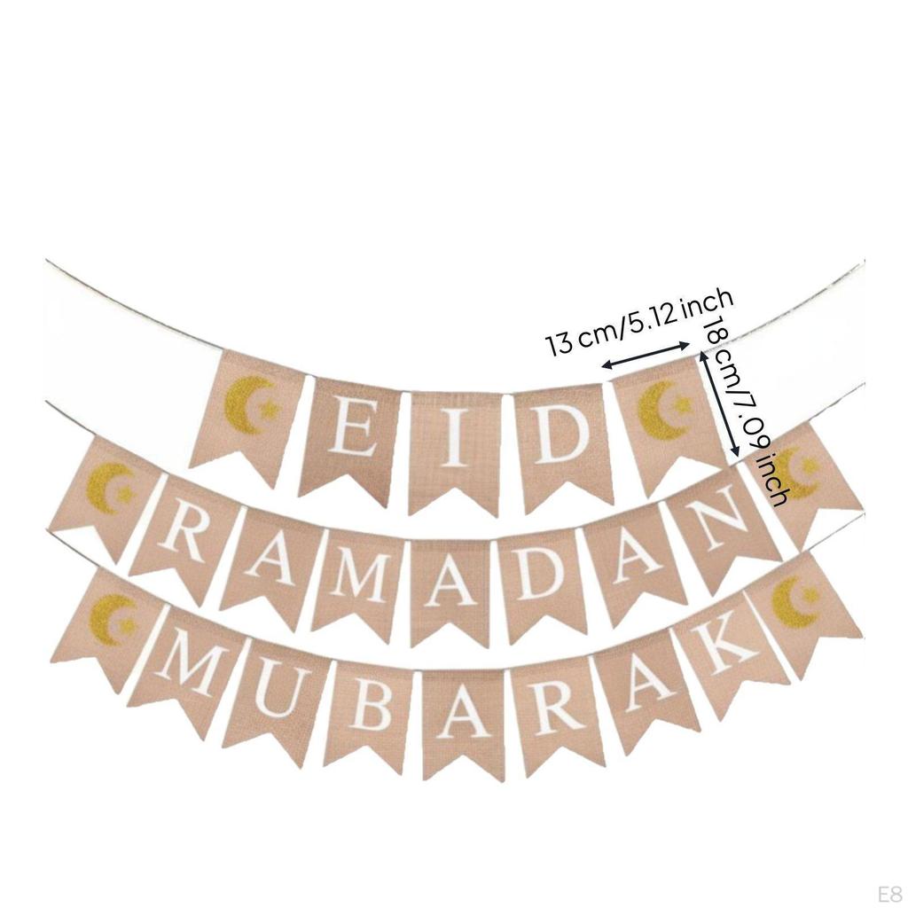 Celestial Moon Burlap Pennant Banner, Party Hanging Flag, Event Decor